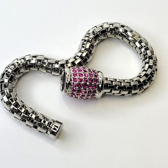 Pink Crystal Magnetic Bracelet - Picture 3 of 8